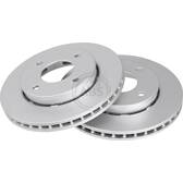 Lot De 2 Disques De Frein Avant Ventilés Pour Mitsubishi L200 2.5 DI-D - 6 Trous, Diamètre 294 Mm