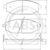 Front brake pad set (4 pcs) A.B.S. - 37173
