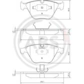 Front brake pad set (4 pcs) A.B.S. - 37346
