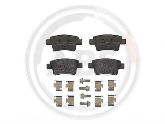 Rear brake pad set