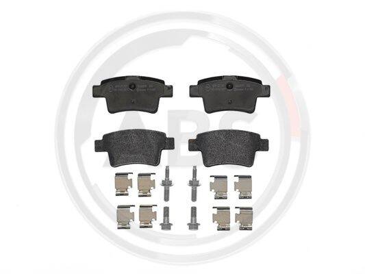 Rear brake pad set