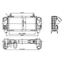 Intercooler, inlaatluchtkoeler ABAKUS - 003-018-0009