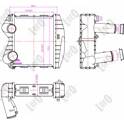 Intercooler, inlaatluchtkoeler ABAKUS - 054-018-0012