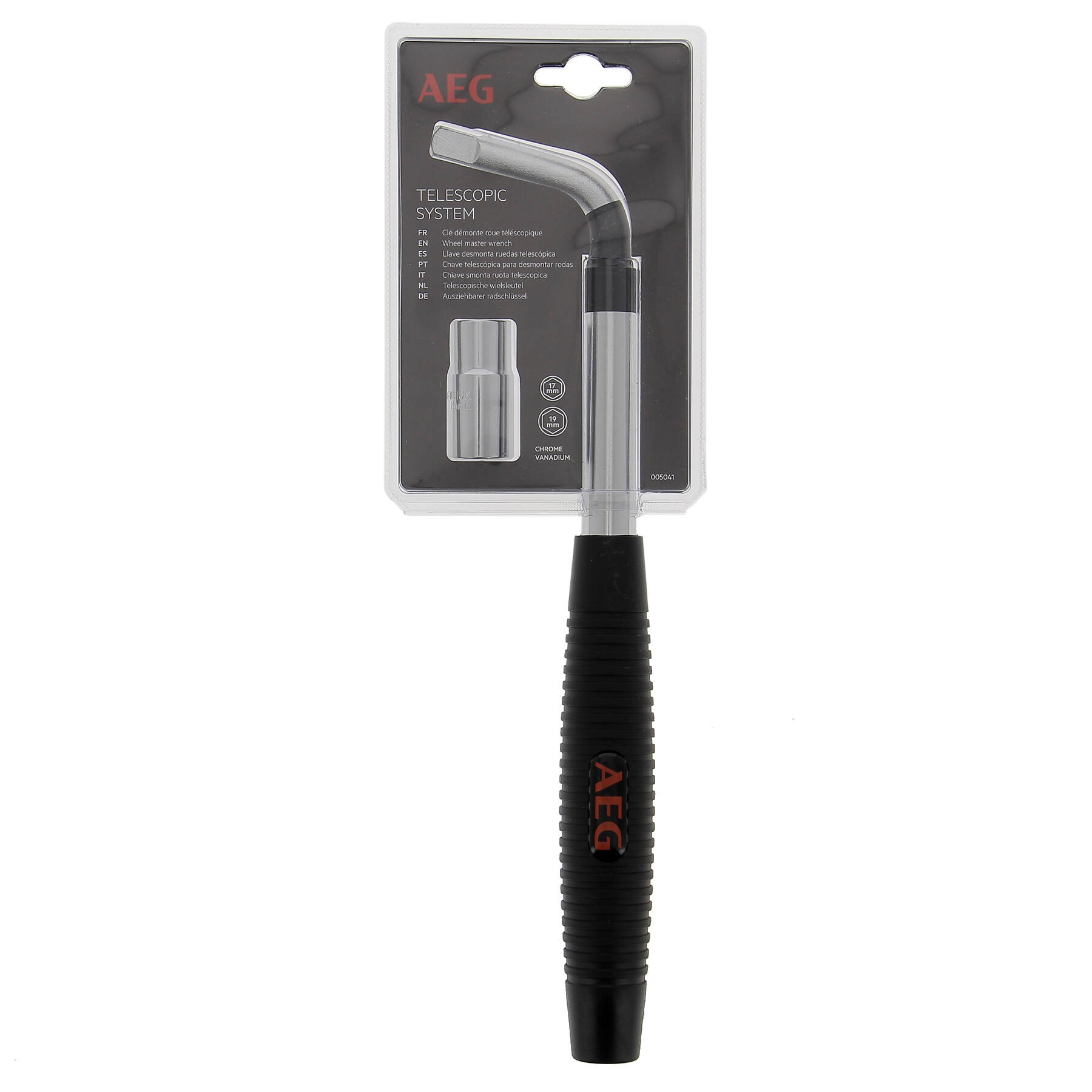 Telescopic wheel disassembler key