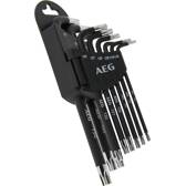 Set 9 claves estrella con soporte AEG - 5063