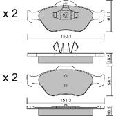 Bremsbeläge vorne AISIN - BPFO-1008