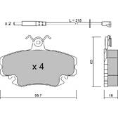 Bromsbelägg fram AISIN - BPRE-1004
