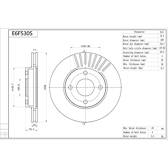 Jeu de 2 disques de frein AISIN - E6F530S
