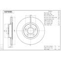 Jeu de 2 disques de frein AISIN - K6F908S