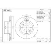 Brake disc set (2) AISIN - B6F904S