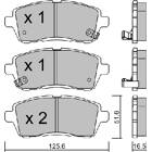 Front brake pad set (4 pcs) AISIN - BPMZ-1002