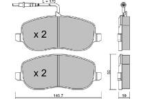 Front brake pad set
