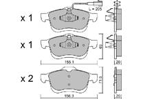Front brake pad set