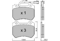 Front brake pad set