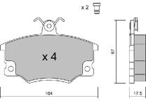 Front brake pad set