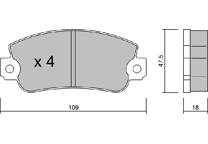 Front brake pad set
