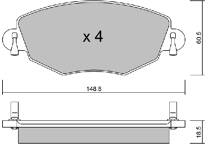 Front brake pad set