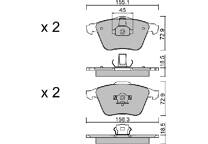 Front brake pad set