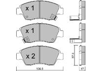 Front brake pad set