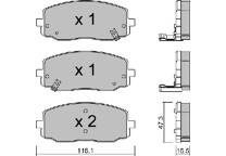 Front brake pad set