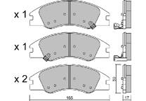 Front brake pad set
