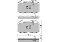 Front brake pad set