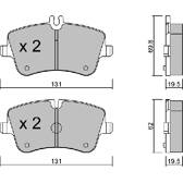 Front brake pad set AISIN - BPMB-1007