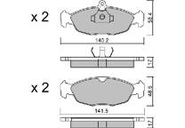 Front brake pad set