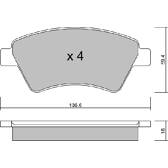 Front brake pad set AISIN - BPRE-1002
