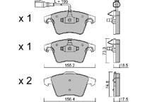 Front brake pad set