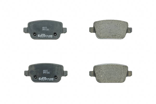 Rear brake pad set