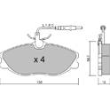 Jeu de plaquettes de frein avant AISIN - BPPE-1018