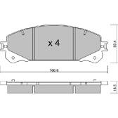 Jeu de plaquettes de frein avant AISIN - BPTO-1016