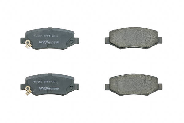 Rear brake pad set