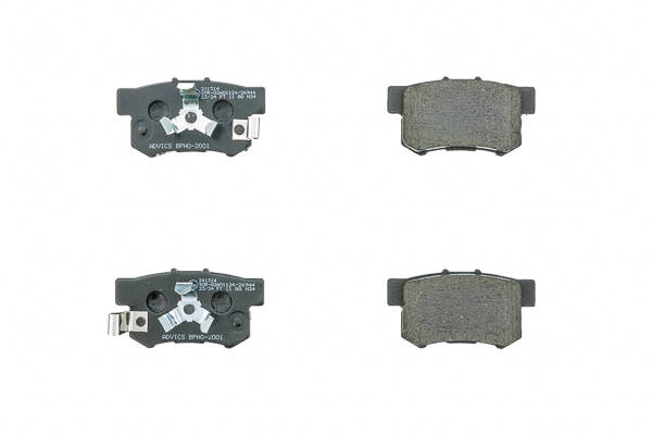 Rear brake pad set