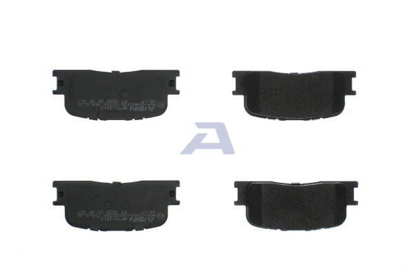 Rear brake pad set