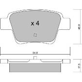 Rear brake pad set AISIN - BPPE-2005