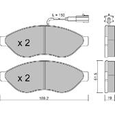 Remblokkenset voor AISIN - BPFI-1040