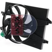 Ventola Radiatore AKS Dasis 158017N Per Opel Astra G E Zafira A - Diametro 390 Mm, 260W, 7 Pale, Rotazione Antioraria