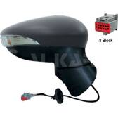 Rétroviseur Extérieur Gauche Pour Ford Fiesta 2002-2006 - Réglage Filaire, Noir - Neuf