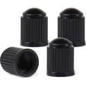 4pcs Black Plastic Valve Caps AMIO - 02623