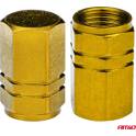  Yellow aluminum valve cap, 4 pcs AMIO - 03633