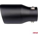 Embout d'échappement noir mat en acier inoxydable  AMIO - 04061AM