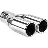 Doppelendrohr - Edelstahl - Innendurchmesser 35-50 mm / Außendurchmesser 60-63 mm AMIO - 01304