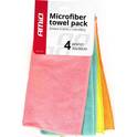 Pack 4 chiffons microfibre 30x30cm  AMIO - 01046