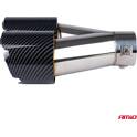 Double carbon stainless steel exhaust tip AMIO - 04070