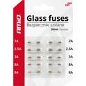 Mini glass fuses (20mm) 2A to 8A, 10 pcs AMIO - 02394