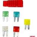 Micro 2 fuses, 5 pieces, with clips AMIO - 03379