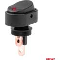 Elliptical switch with red LED, 12/24V max 30A, on/off AMIO - 03089