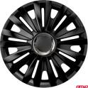 Car wheel trims, 4-piece set, royal black, 14" color box AMIO - 6155